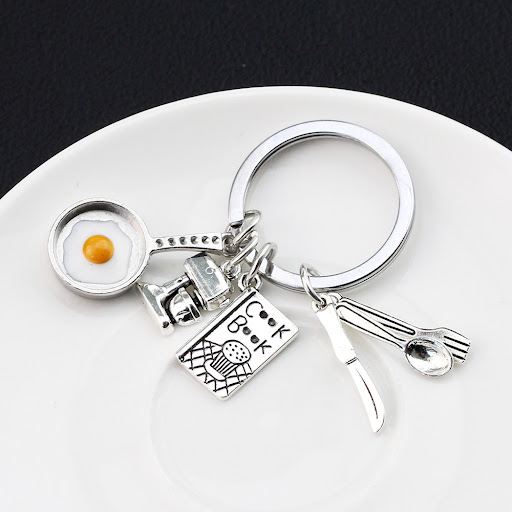 Title 2, Creative Fried Egg Model Keychain – A Fun and U...