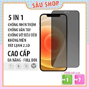 Cường Lực Full Màn Iphone 5 Trong 1 (Chống Nhìn Trộm, Chống Vân Tay, Không Viền, Siêu Dẻo, Bo Viền)