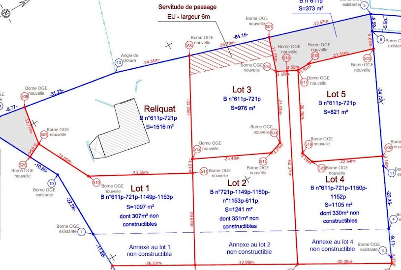  Vente Terrain à bâtir - 1 241m² à Bonrepos-sur-Aussonnelle (31470) 