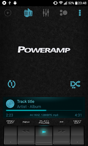 Retro Black skin for Poweramp