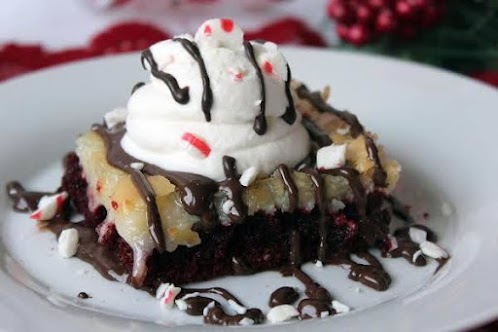 Click Here for Recipe: Peppermint Velvet Gooey Butter Cake