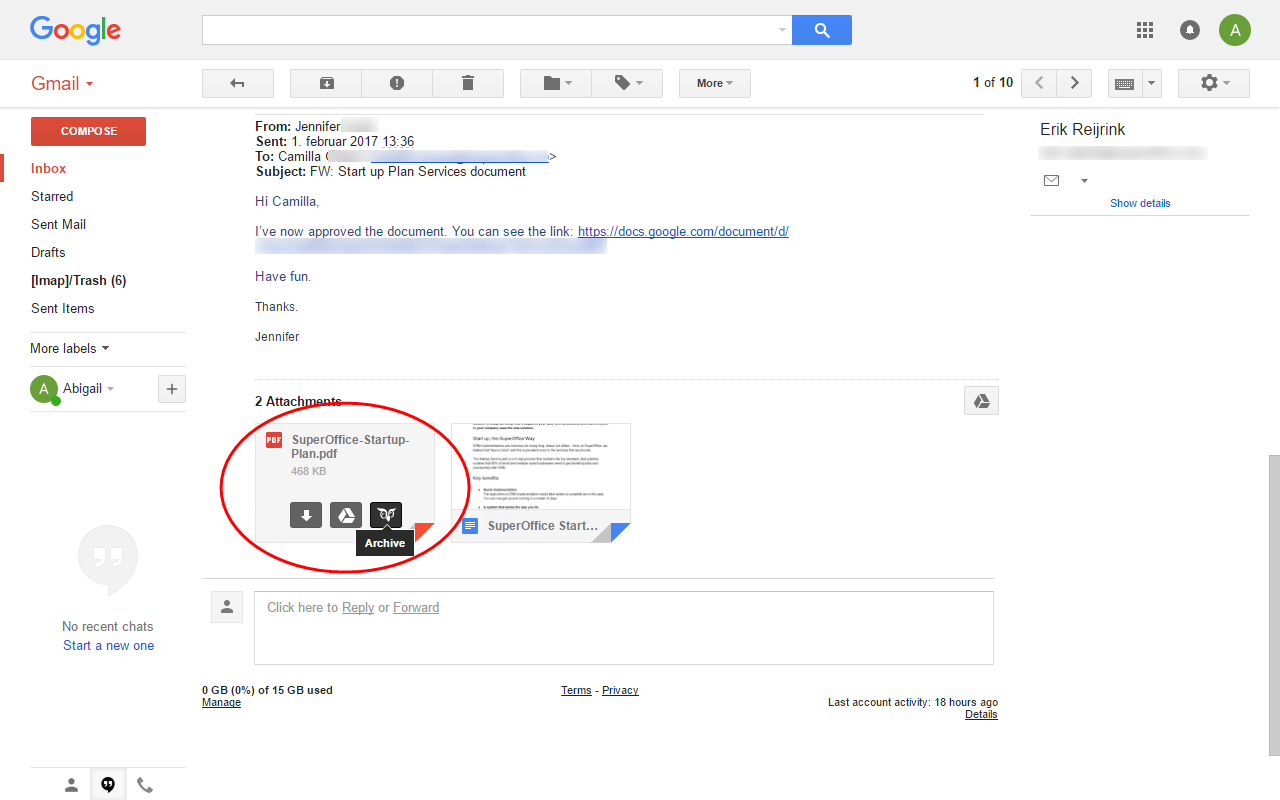 SuperOffice Gmail Link Preview image 2