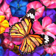 Blossom flower butterfly theme  Icon