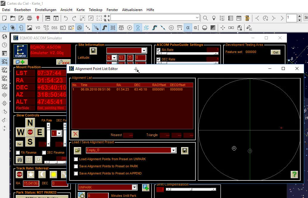 Cartes du Ciel: EQMOD Alignment/Sync