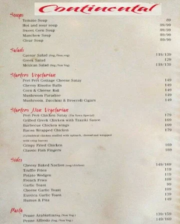 Tin Town Cafe menu 