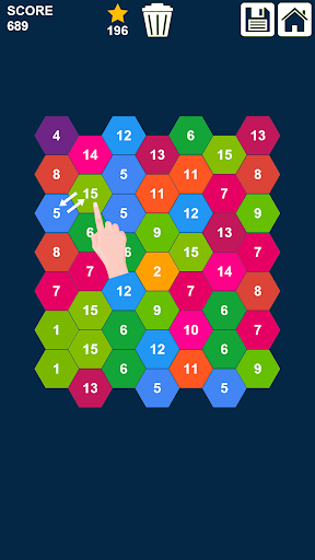 Swap n Merge Hexagons Hexa Merge Puzzle