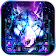 Neon Glitter Galaxy Wolf Keyboard Theme icon