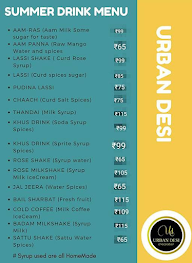 Urban Desi menu 1