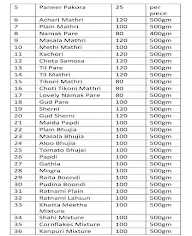 Aggarwal Sweets & Snacks menu 3