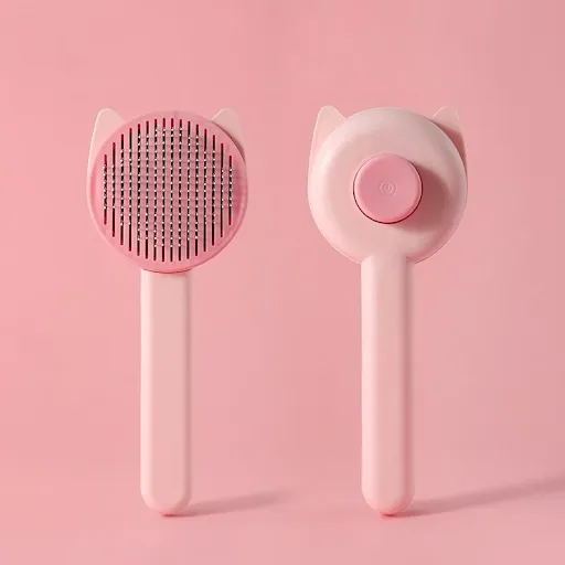Self Cleaning Slicker Brush for Dog Cat Pet Comb Remover Undercoat Tangled Hair Massages Particle Cat Combs Improves Cir