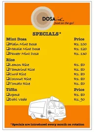 Dosa Inc menu 2