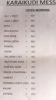 Karaikudi Mess menu 2