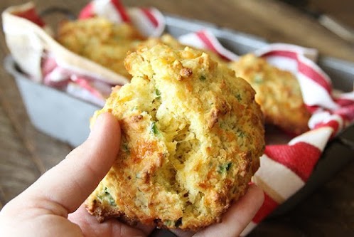 Cheddar Jalapeño Cornbread Drop Biscuits