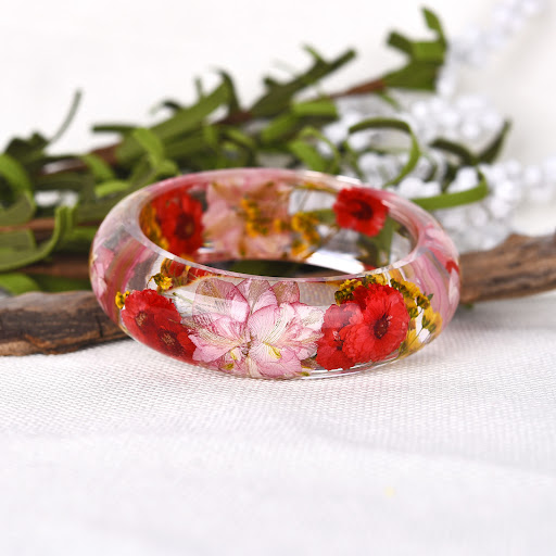 Title 1, Personality Epoxy Resin Bracelet with Crystal A...