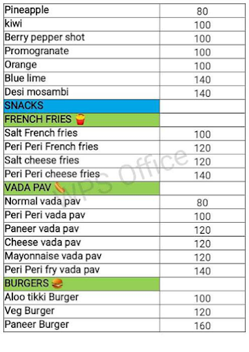 Romeo Lassi Shop menu 