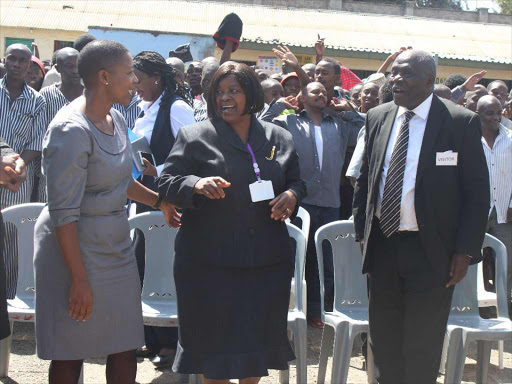 Deputy Director of Public Prosecutions Dorcas Oduor, presiding judge Criminal Division Jessie Lesiit and Senior Counsel Fred Ojiambo at the Nairobi Remand Prisons, Industrial Area, yesterday /EZEKIEL AMING’A