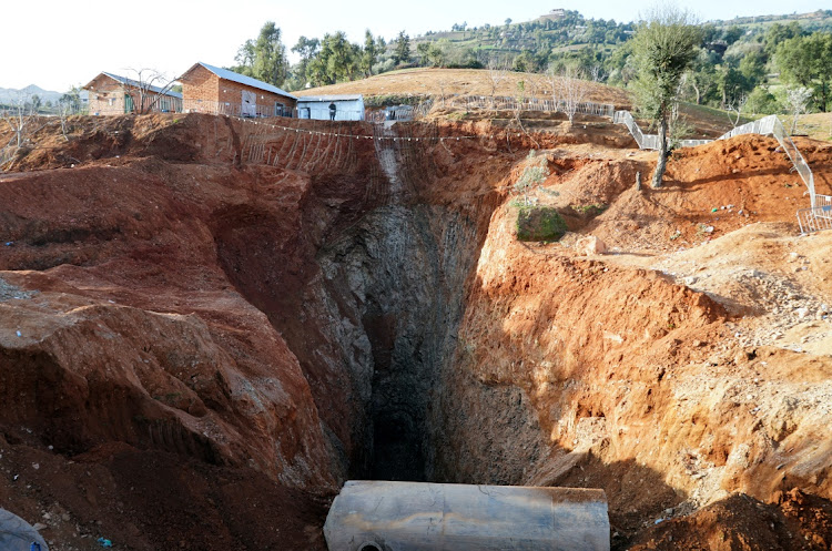 A view of the site where rescuers retrieved yesterday the body of 5-year-old child, Rayan Awram, near Chefchaouen, Morocco February 6, 2022.