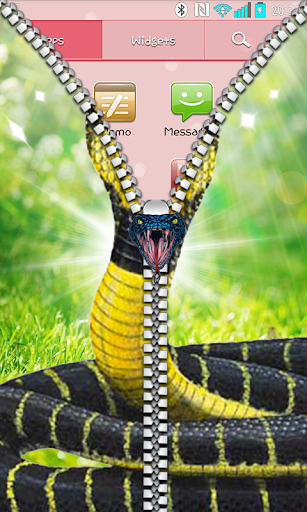 Snake Zipper Lock Screen