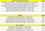 SLV Pure Veg menu 2