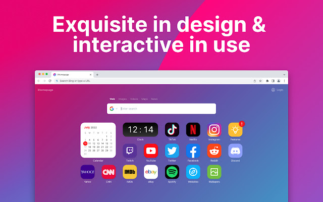 iHomepage chrome extension