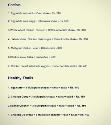 Am 2 Pm Fitness Cafe menu 