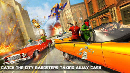 Superhero Flying Robot Rescue Robot Shooting Game