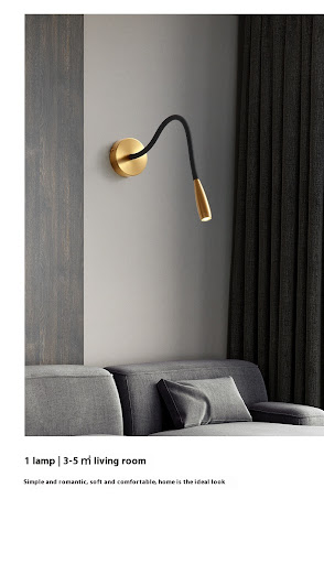 Title 6, Luxury Copper Hose Bedhead Reading Wall Light, ...