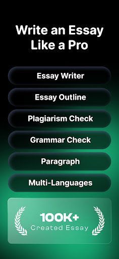 Screenshot Ai essay writer & paragraph