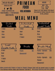 Primean Food Services menu 3