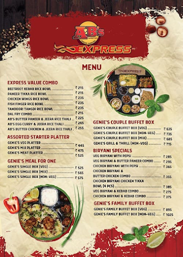 Express By AB's menu 