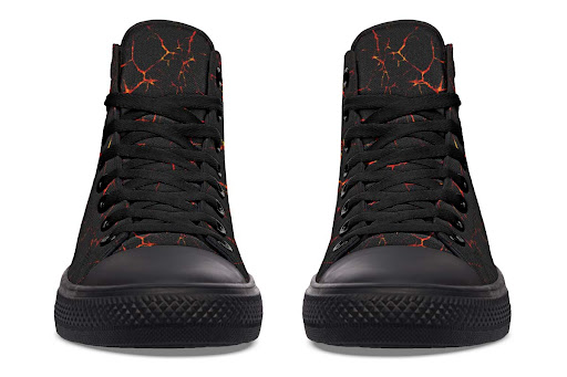 Title 2, Bedrukte canvas high-top schoenen voor koppels....