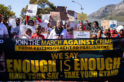 Cape Town residents marched to parliament.