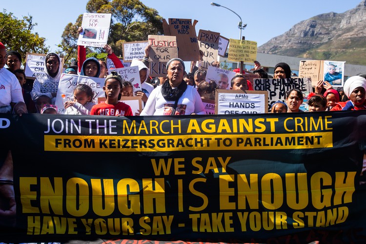 Cape Town residents marched to parliament.