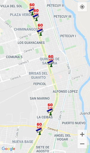 Cali Cámaras Fotomultas ubicación fotodetección