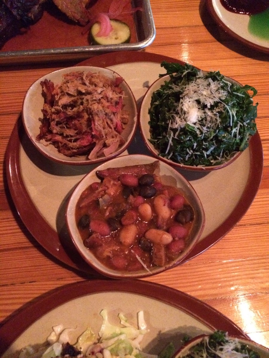 Pulled pork, kale slaw, pit beans