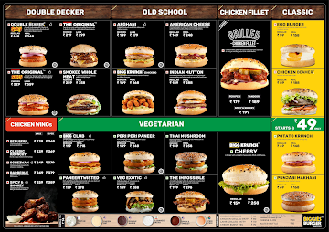 Biggies Burger menu 