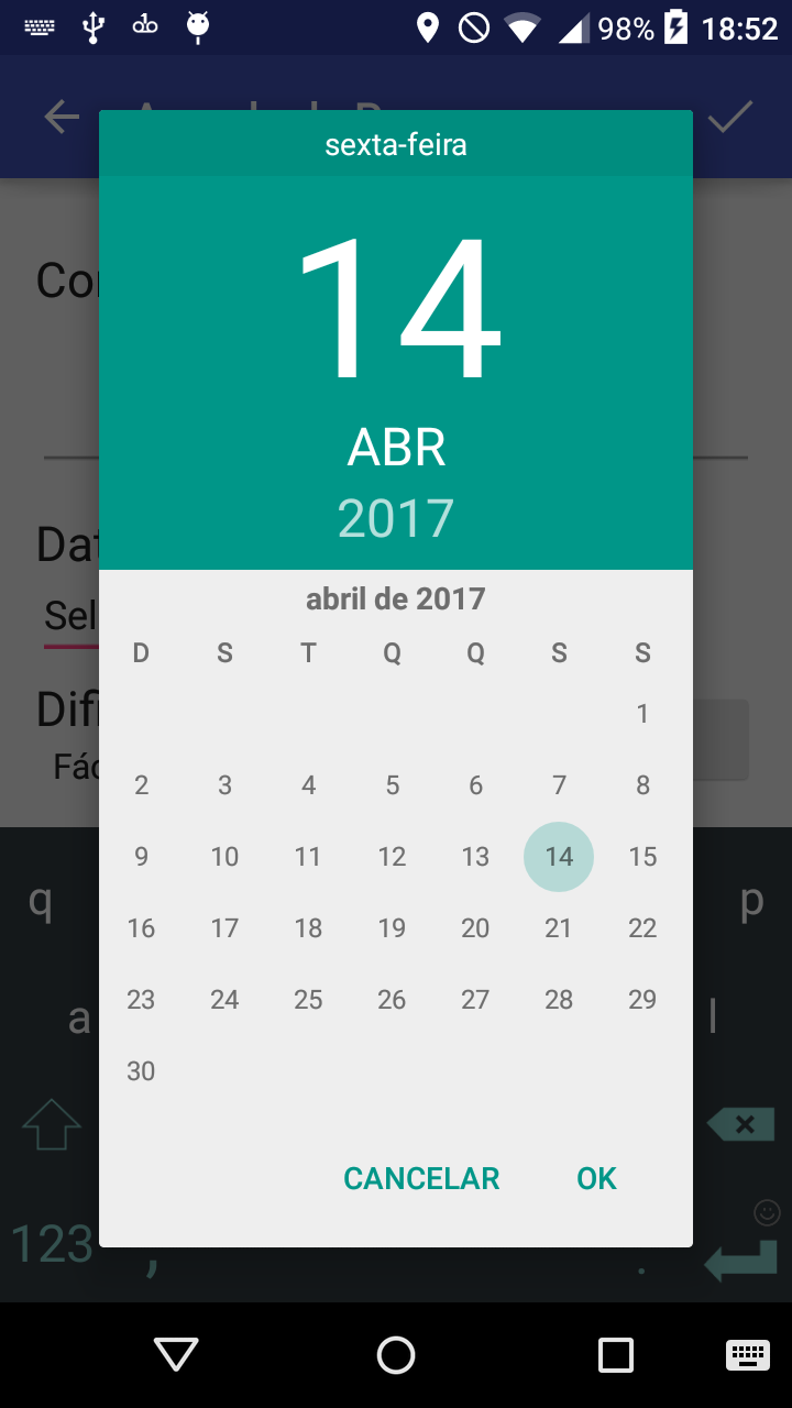 Agenda de Provas Screen 3