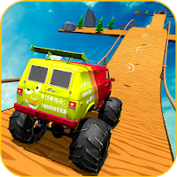 Uphill Monster Truck Mountain Climb Stunt