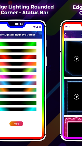 Edge Lighting Rounded Corner - Status Bar