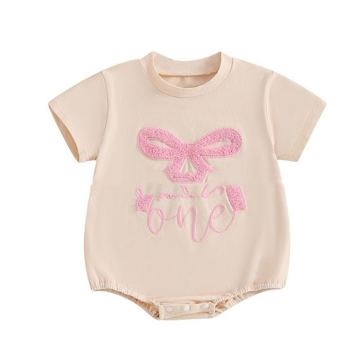 Title 5, Baby meisje strik handdoek borduurwerk Korte mo...