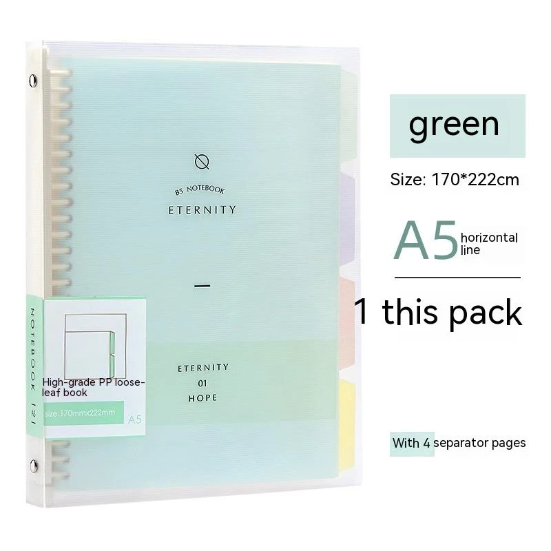 Cuaderno de hojas sueltas desmontable y nuevo Ideal para tomar notas, organizar ideas y rellenar fácilmente. Perfecto para estudiantes y profesionales.