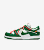 dunk low off white pine green white