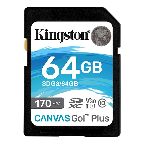 Thẻ Nhớ Kingston Sd Canvas Go Plus 64Gb – Sdg3/64Gb - Hàng Chính Hãng