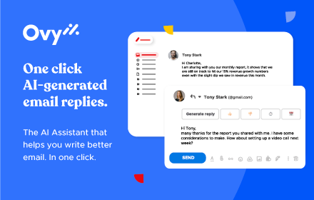 Ovy.ai | One click AI-generated email replies small promo image