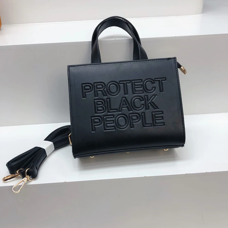 Petit Sac Carré Simple Décontracté Texture Bandoulière Cuir PU Lettres en Relief Sac Messager Élégant et Fonctionnel