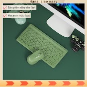 Bộ Chuột Và Bàn Phím Không Dây Usb, Các Nút Cực Êm Giảm Tiếng Ồn, Dòng Màu Macaron Thời Trang