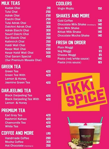 I-Spice Caterers menu 