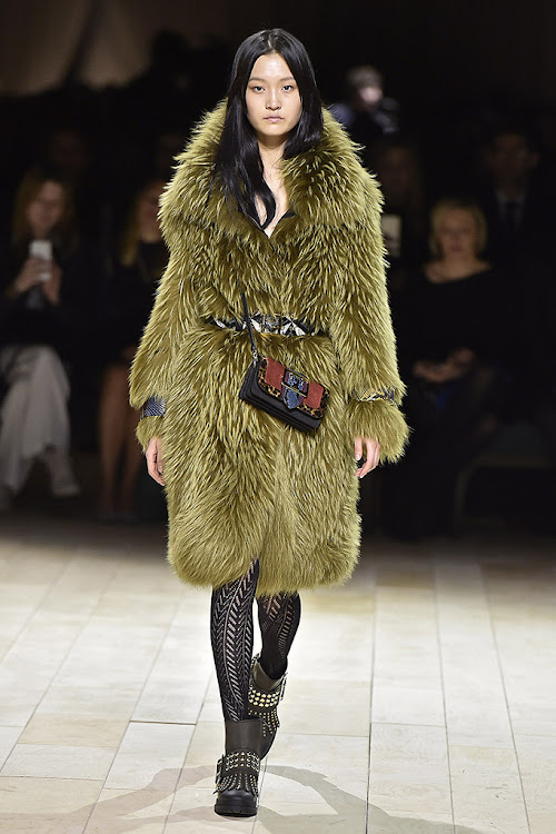 Burberry Prorsum Runway Fall 2016 at LFW. Burberry vows to ditch fur at this years 2018 LFW.