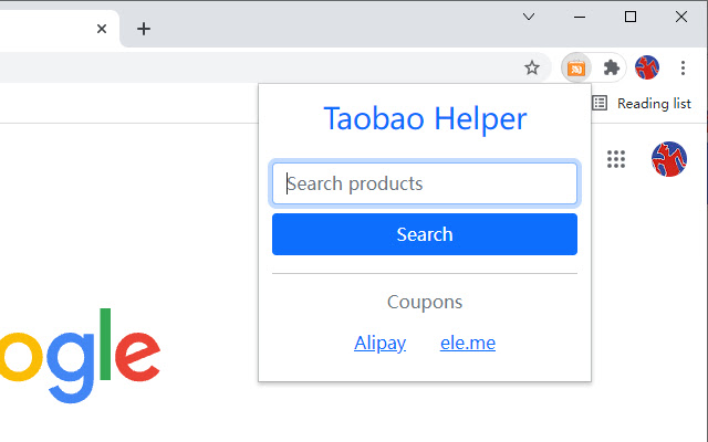 Taobao Helper chrome extension