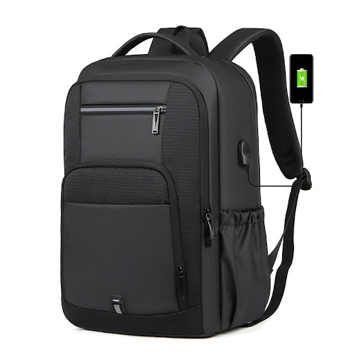 Title 11, USB Charging Backpack Business Laptop Bag, wate...